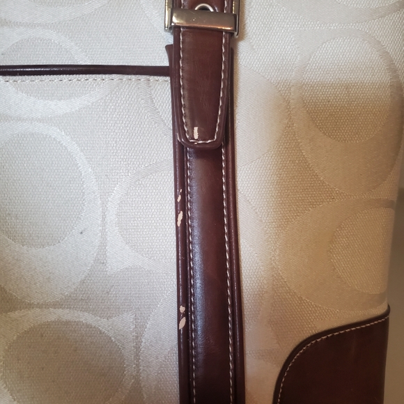 White and brown purse - Picture 6 of 10